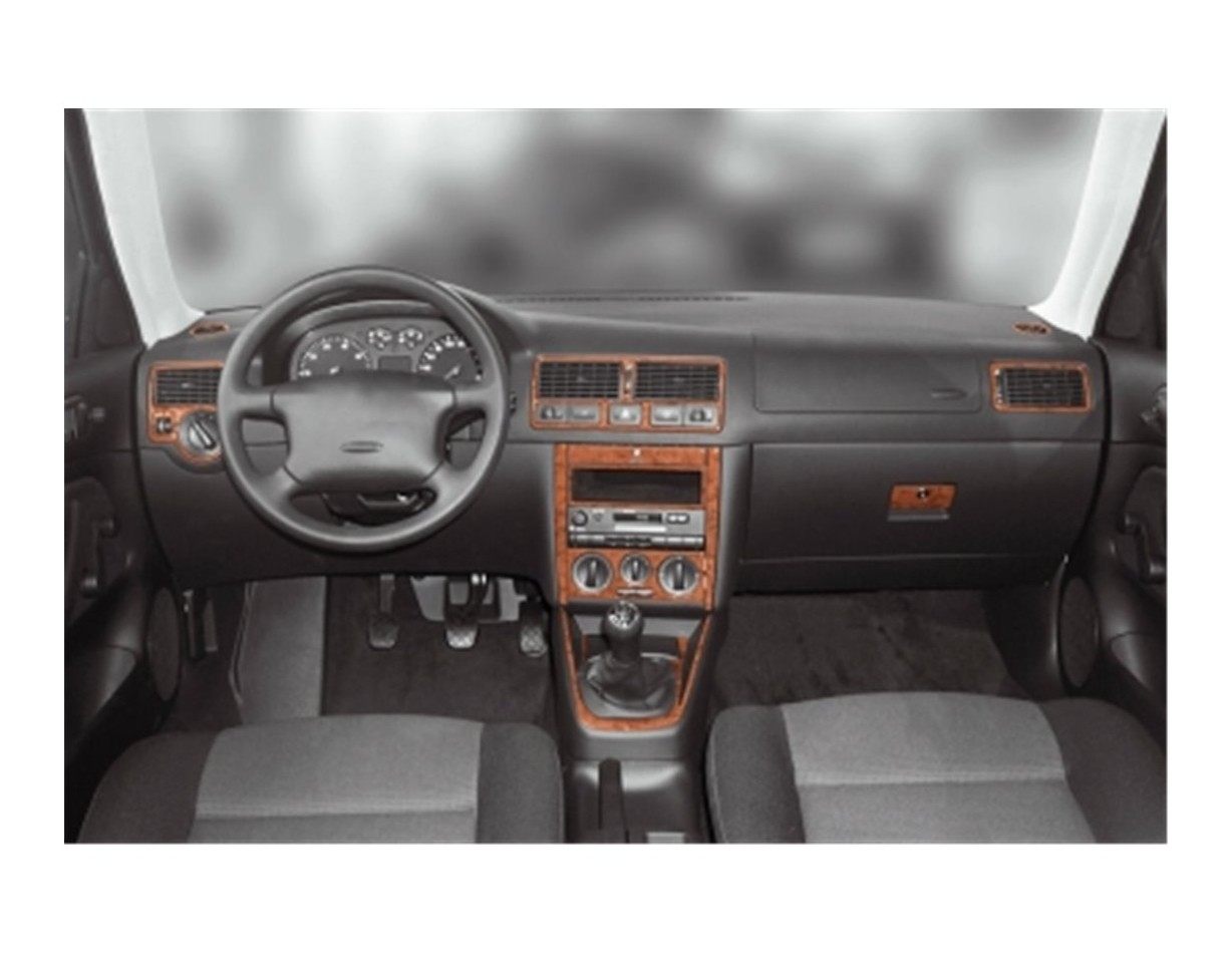 Volkswagen Golf IV 10.97 - 09.03 3D Inleg dashboard Interieurset aansluitend en pasgemaakt op he 15 -Teile