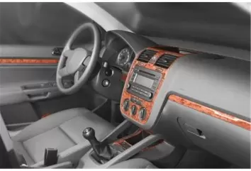Volkswagen Golf V Jetta 10.03-10.08 3M 3D Interior Dashboard Trim Kit Dash Trim Dekor 16-Parts
