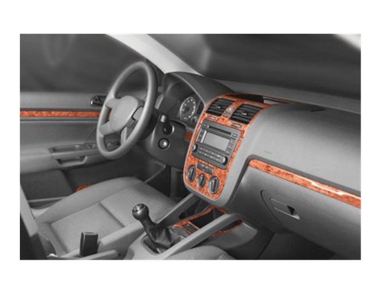 Volkswagen Golf V Jetta 10.03-10.08 3M 3D Interior Dashboard Trim Kit Dash Trim Dekor 16-Parts