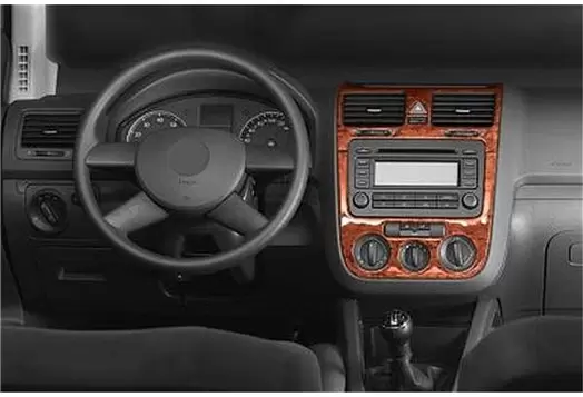 Volkswagen Golf V Jetta 10.03 - 10.08 A-AC Kit Rivestimento Cruscotto all'interno del veicolo Cruscotti personalizzati 3-Decori