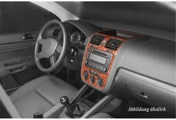 Volkswagen Golf V Jetta 10.03-10.08 automatic AC 3M 3D Interior Dashboard Trim Kit Dash Trim Dekor 3-Parts