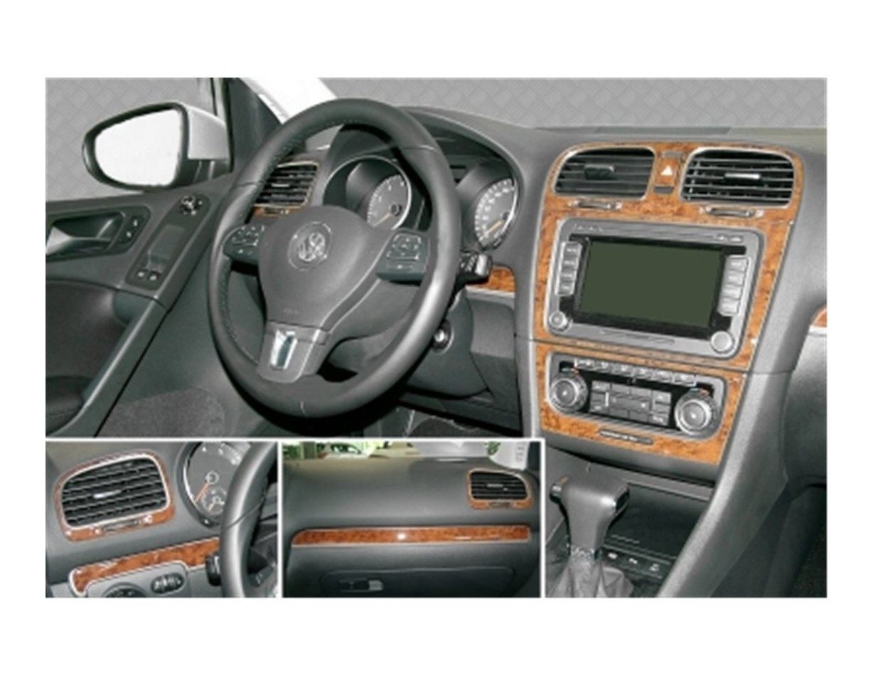 Volkswagen Golf VI 09.2008 3M 3D Interior Dashboard Trim Kit Dash Trim Dekor 15-Parts