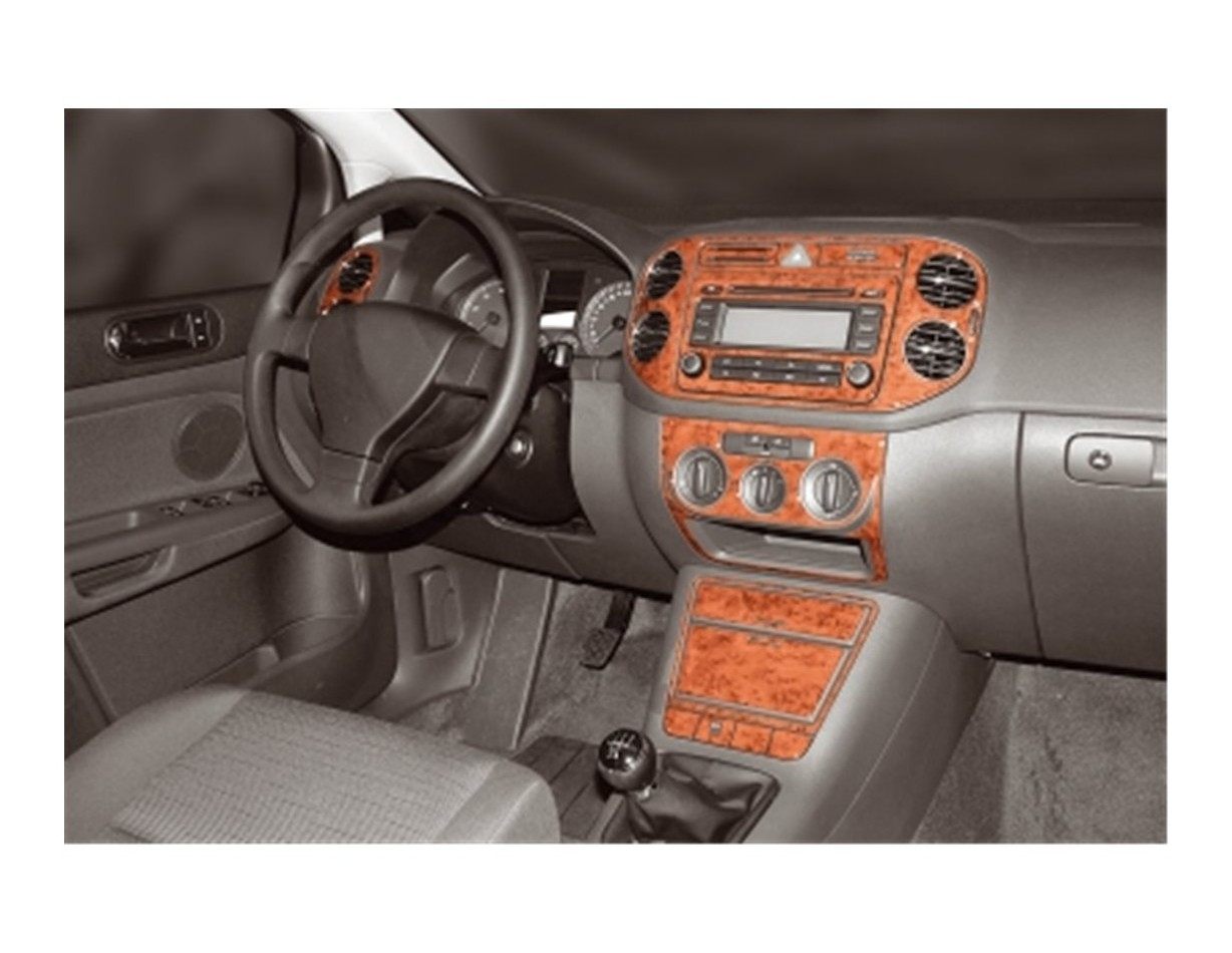 Volkswagen Golf VI Plus 09.2008 3M 3D Interior Dashboard Trim Kit Dash Trim Dekor 19-Parts