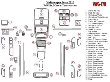 Volkswagen Jetta 2010-2010 Full Set, Manual Gear Box BD Interieur Dashboard Bekleding Volhouder