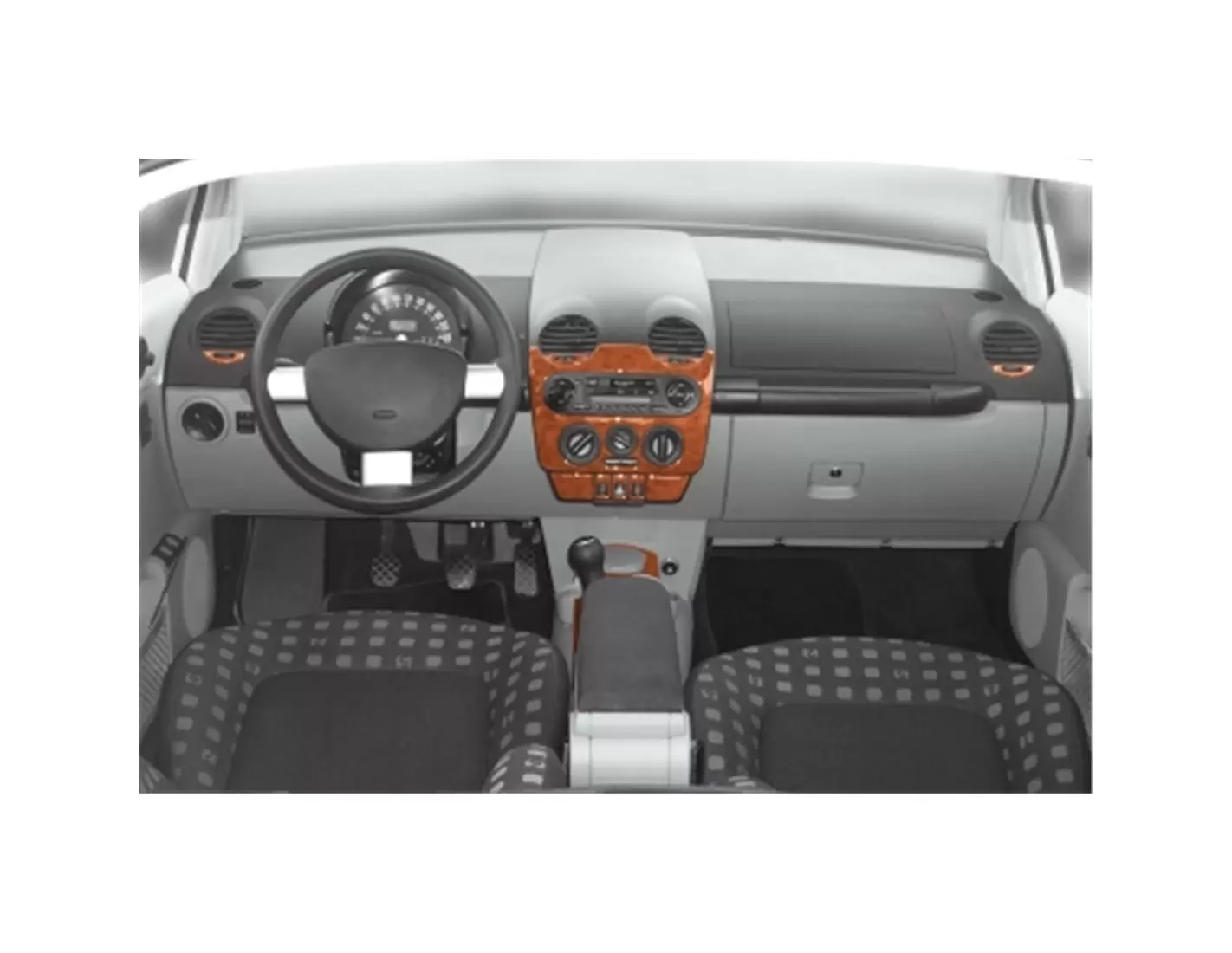 Volkswagen New Beettle 98-02 Mittelkonsole Armaturendekor Cockpit Dekor 11-Teilige - 1- Cockpit Dekor Innenraum