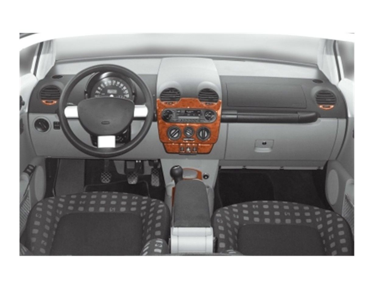 Volkswagen New Beettle 03.98-04.02 3M 3D Interior Dashboard Trim Kit Dash Trim Dekor 11-Parts