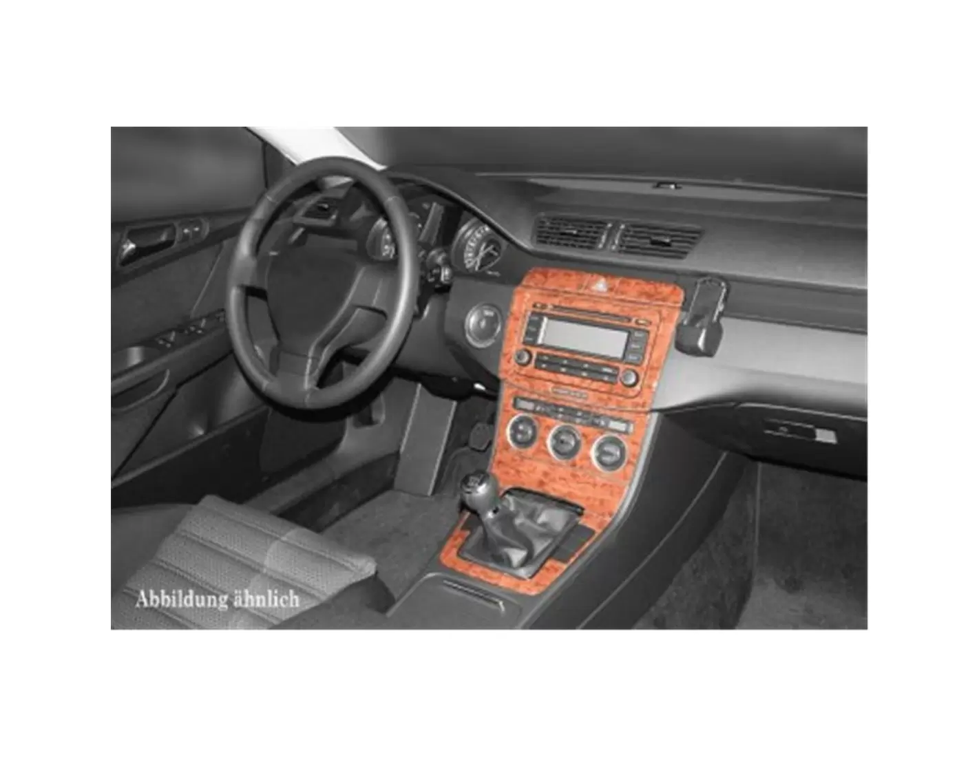 Volkswagen Passat B6 02.05 09.10 3M 3D Interior Dashboard Trim Kit Dash Trim Dekor 18-Parts