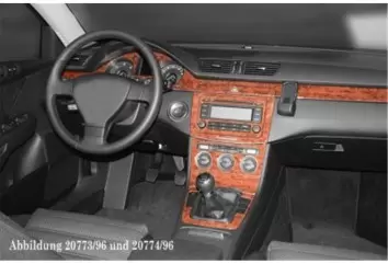 Volkswagen Passat B6 Tacho 02.05 09.10 3M 3D Interior Dashboard Trim Kit Dash Trim Dekor 3-Parts