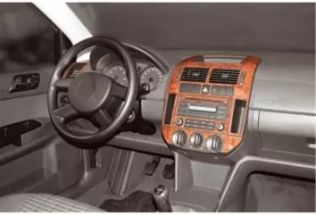 Volkswagen Polo 9N3 03.05-08.09 3M 3D Interior Dashboard Trim Kit Dash Trim Dekor 15-Parts