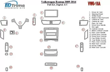 Volkswagen Routan 2009-UP Voll Satz,Automatic AC BD innenausstattung armaturendekor cockpit dekor - 2- Cockpit Dekor Innenraum