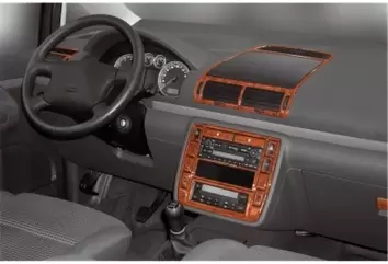 Volkswagen Sharan 04.00-12.09 3M 3D Interior Dashboard Trim Kit Dash Trim Dekor 24-Parts