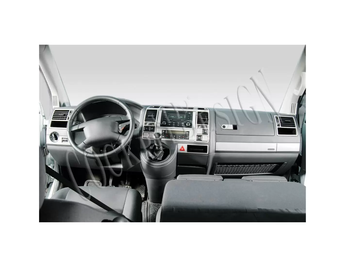 Volkswagen T5 Carevella 08.03-08.09 3M 3D Interior Dashboard Trim Kit Dash Trim Dekor 31-Parts