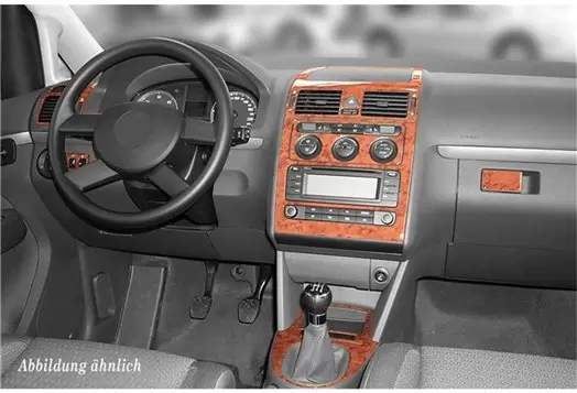 Volkswagen Touran 01.03 - 12.09 3D Inleg dashboard Interieurset aansluitend en pasgemaakt op he 11 -Teile