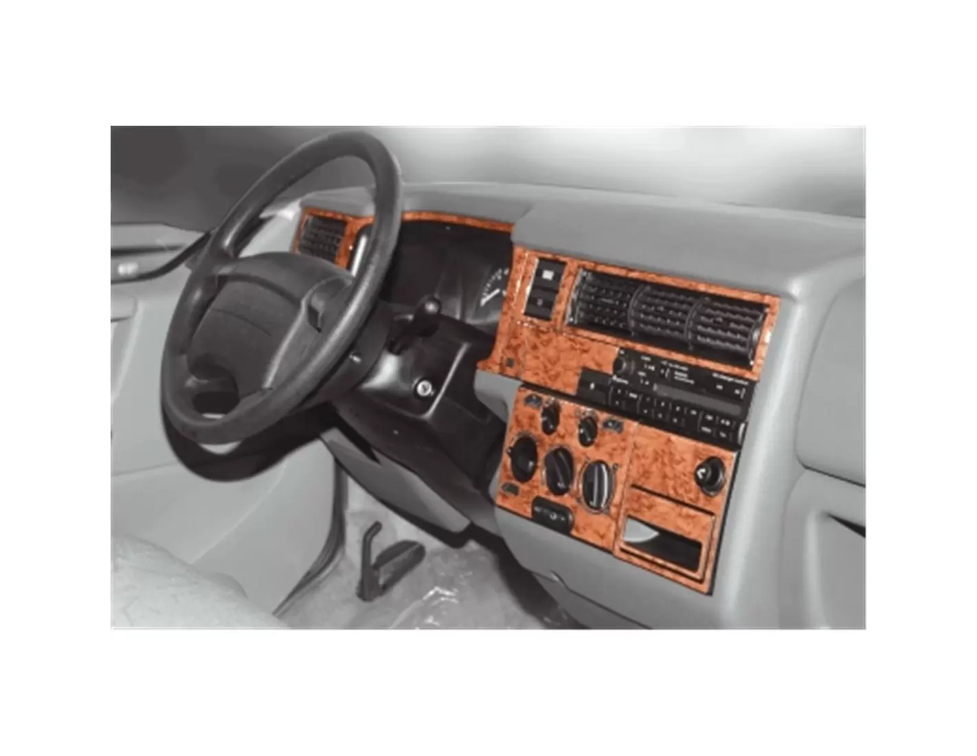 Volkswagen Transporter T4 01.96-08.98 3M 3D Interior Dashboard Trim Kit Dash Trim Dekor 20-Parts