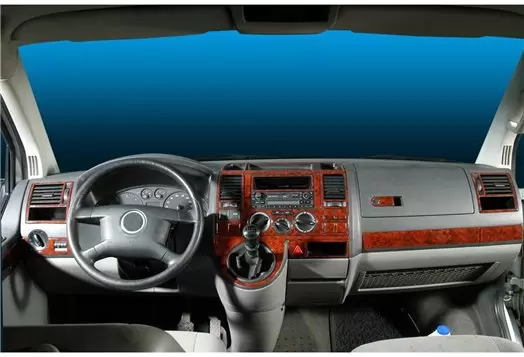 Volkswagen Transporter T5 08.03 - 08.09 Kit Rivestimento Cruscotto all'interno del veicolo Cruscotti personalizzati 29-Decori