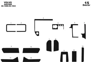 Volvo 440-460 88-93 Mittelkonsole Armaturendekor Cockpit Dekor 15-Teilige - 2- Cockpit Dekor Innenraum