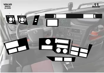Volvo FH Version 5 2020 3D Inleg dashboard Interieurset aansluitend en pasgemaakt op he 11 -Teile