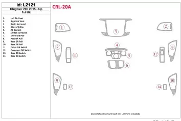 Chrysler 200 2015-UP Ensemble Complet BD Kit la décoration du tableau de bord - 1