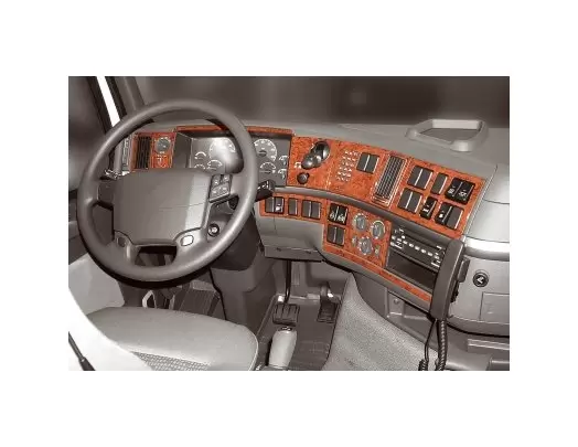 Volvo FH12 FH16 FM Vers 04.02 - 12.12 Kit Rivestimento Cruscotto all'interno del veicolo Cruscotti personalizzati 23-Decori