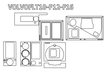 Volvo FL-Series FL10 FLT 3M 3D Interior Dashboard Trim Kit Dash Trim Dekor 13-Parts