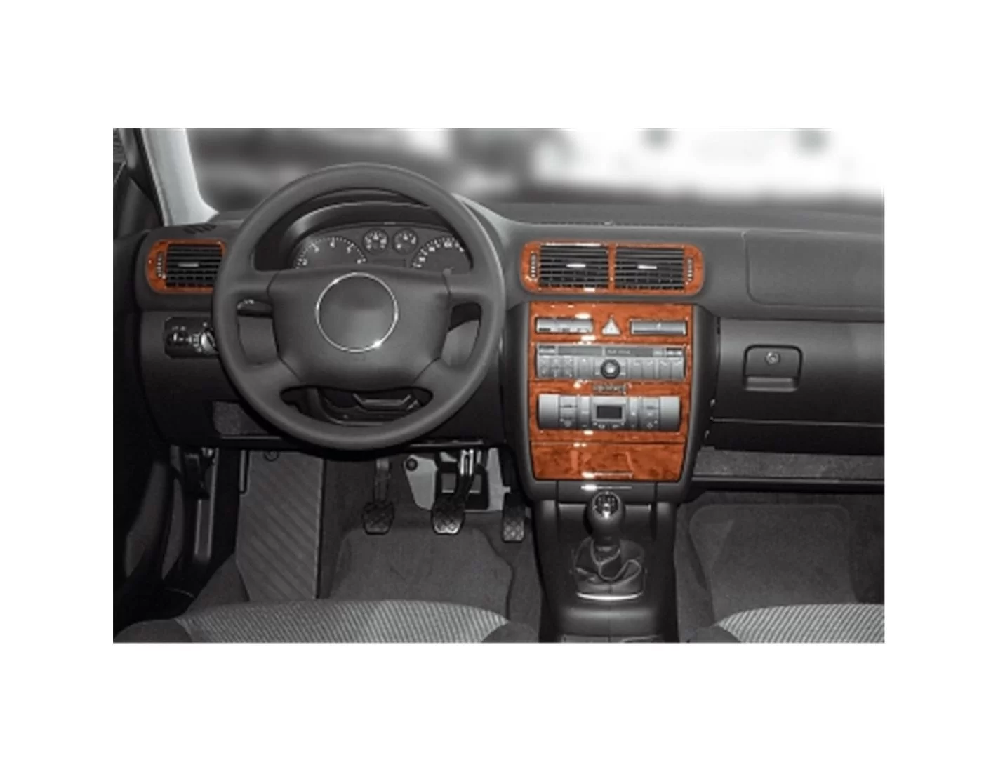 Audi A3 Typ 8L 08.00-03.03 3M 3D Interior Dashboard Trim Kit Dash Trim Dekor 7-Parts