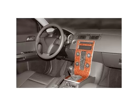 Volvo S 40 - V 50 - C 30 06.2003 Kit Rivestimento Cruscotto all'interno del veicolo Cruscotti personalizzati 13-Decori