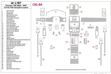 Chrysler 300 2005-2007 Full Set, With NAVI system BD Interieur Dashboard Bekleding Volhouder