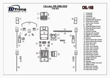 Chrysler 300 2008-UP Ensemble Complet BD Kit la décoration du tableau de bord - 4 - habillage decor de tableau de bord