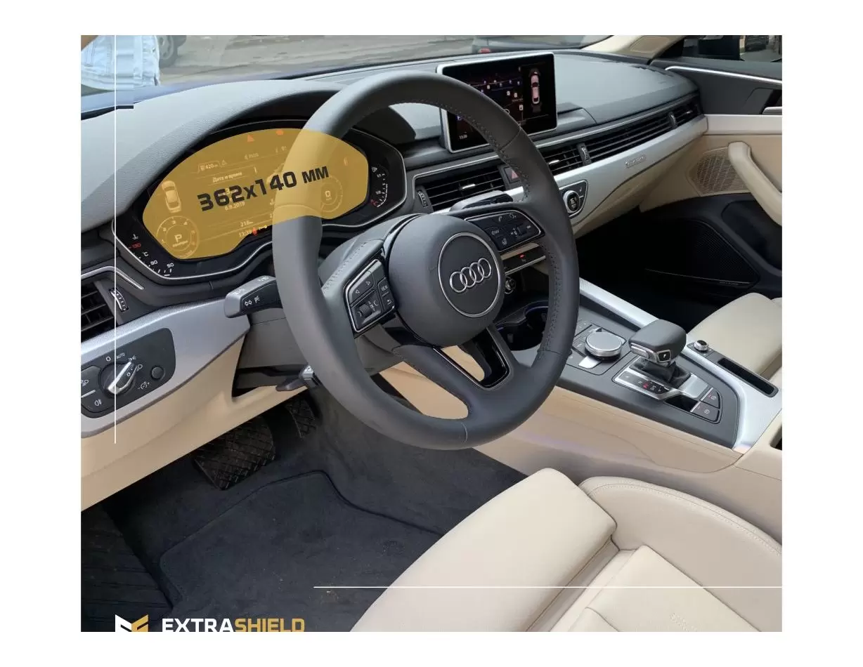 Audi A3 (8Y) 2020 -Presnt. Digital Speedometer Audi virtual cockpit 10,25" HD transparant navigatiebeschermglas