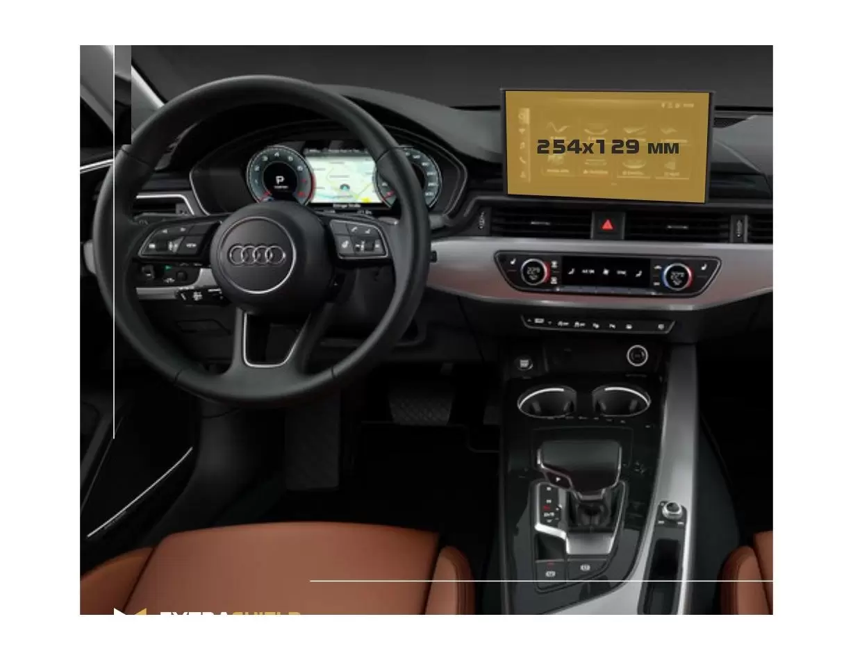 Audi A4 (B8) 2007 - 2015 Multimedia MMI 6,5" HD transparant navigatiebeschermglas