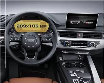 Audi A4 (B9) Facelift 2019 - Present Multimedia MMI 10,1" DisplayschutzGlass Kratzfest Anti-Fingerprint Transparent - 1