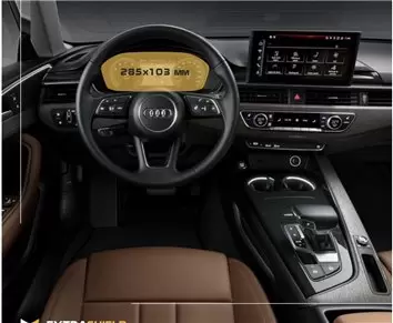 Audi A4 (B9) Pre-facelift 2015 - 2020 Digital Speedometer Analog 12" HD transparant navigatiebeschermglas