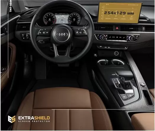 Audi A4 (B9) Pre-facelift 2015 - 2020 Digital Speedometer Audi Virtual Cockpit 12" Protection d'écran Résiste aux rayures HD tra