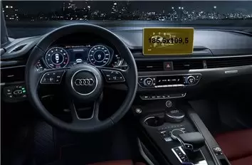 Audi A5 (8T) 2007 - 2016 Multimedia MMI 6,5" DisplayschutzGlass Kratzfest Anti-Fingerprint Transparent - 1