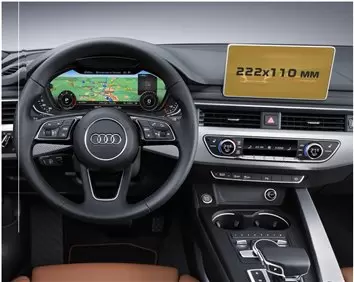 Audi A5 (F5) Pre-facelift 2016 - 2020 Digital Speedometer DisplayschutzGlass Kratzfest Anti-Fingerprint Transparent - 1