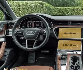 Audi A6 (?7) 2014 - 2018 Multimedia MMI 8" DisplayschutzGlass Kratzfest Anti-Fingerprint Transparent - 1
