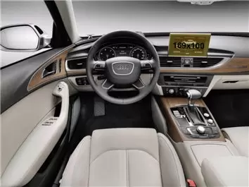 Audi A6 (?8) 2018 - Present Digital Speedometer Audi Virtual Cockpit 12,3" DisplayschutzGlass Kratzfest Anti-Fingerprint Transpa