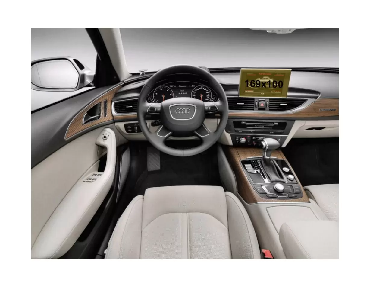 Audi A6 (?8) 2018 - Present Digital Speedometer Audi Virtual Cockpit 12,3" DisplayschutzGlass Kratzfest Anti-Fingerprint Transpa