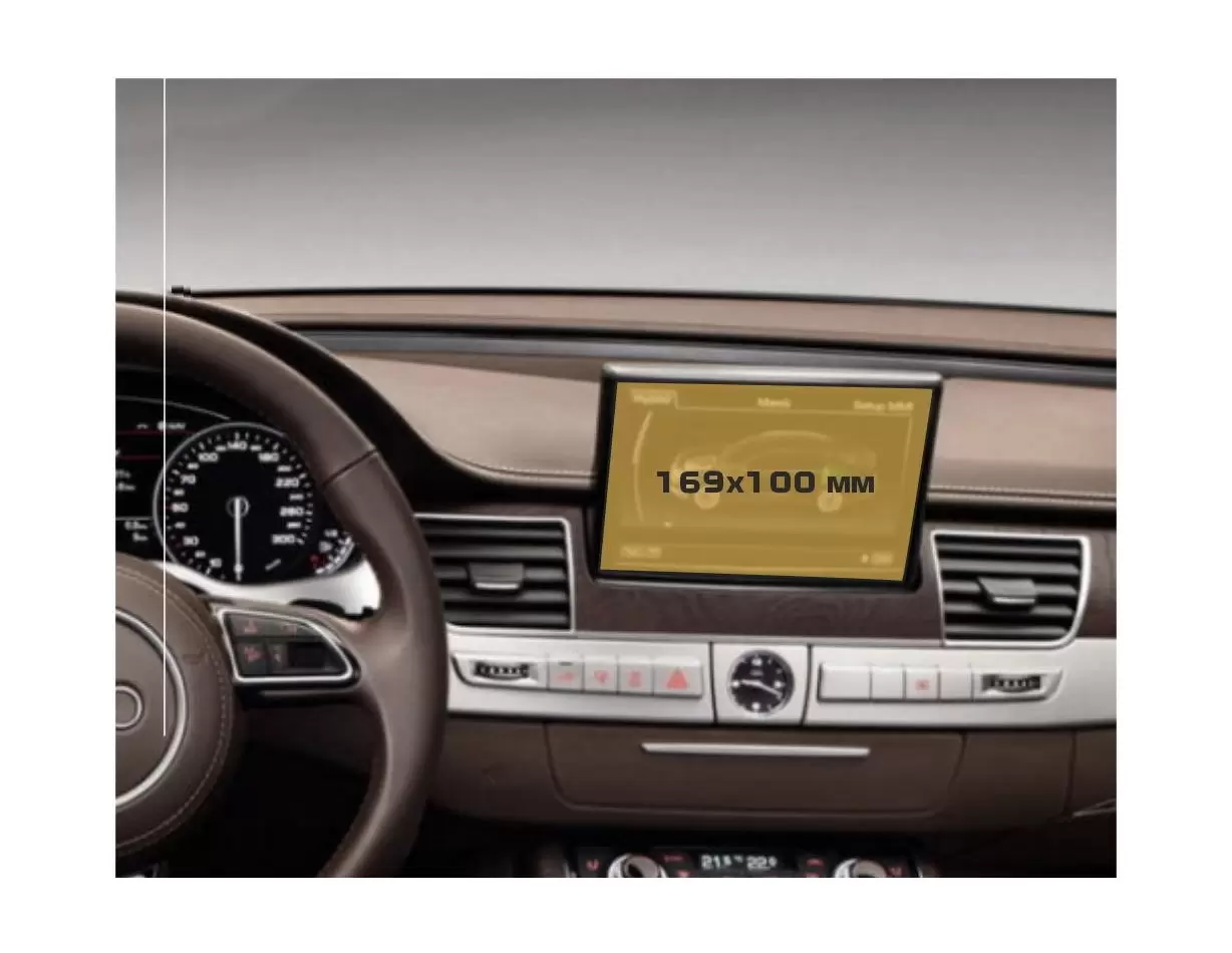Audi A7 II (4K) 2017 - Present Digital Speedometer Audi Virtual Cockpit 12,3" DisplayschutzGlass Kratzfest Anti-Fingerprint Tran