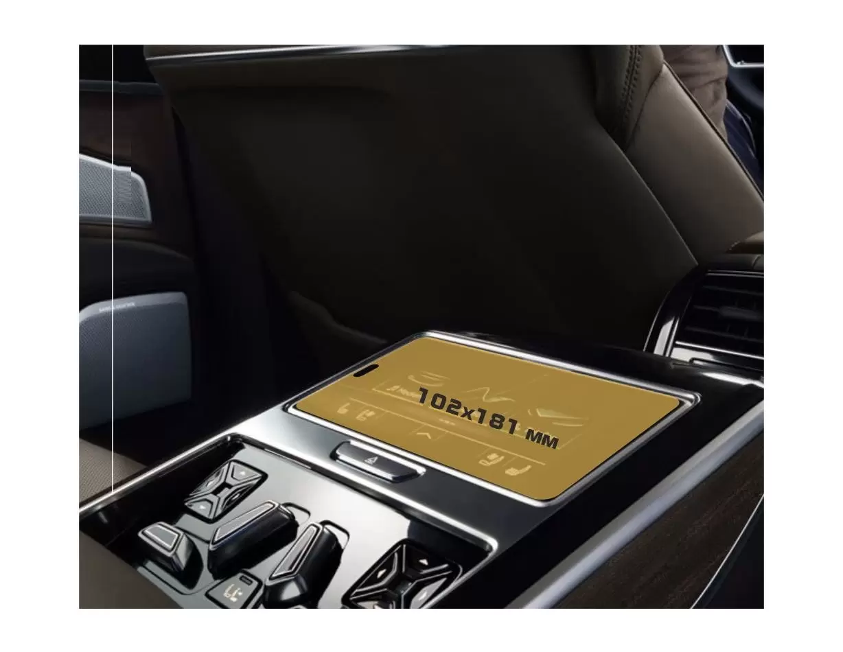 Audi A8 (D5) 2017 - Present Digital Speedometer Audi Virtual Cockpit 12,3" DisplayschutzGlass Kratzfest Anti-Fingerprint Transpa