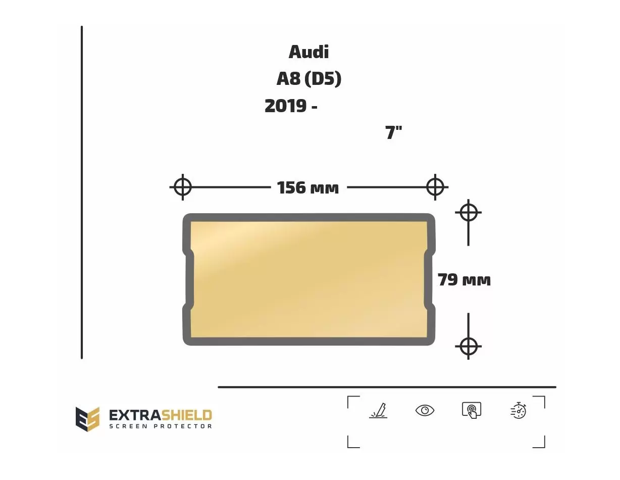 Audi A8 (D5) 2017 - Present Multimedia + Climate-Control 10,2-8,6" Vetro Protettivo HD trasparente di navigazione Protezione