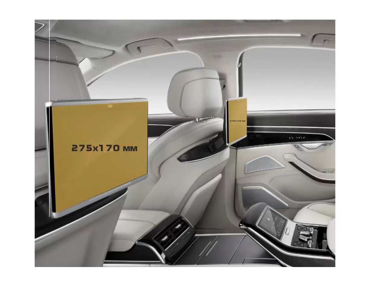Audi A8 (D5) 2019 - Present Mobile office Samsung SM-T230NZ 7" DisplayschutzGlass Kratzfest Anti-Fingerprint Transparent - 1- Co