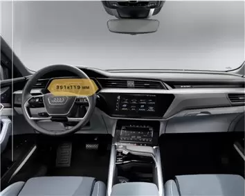 Audi E-tron 2018 - Present Digital Speedometer 12,3" Protection d'écran Résiste aux rayures HD transparent - 1
