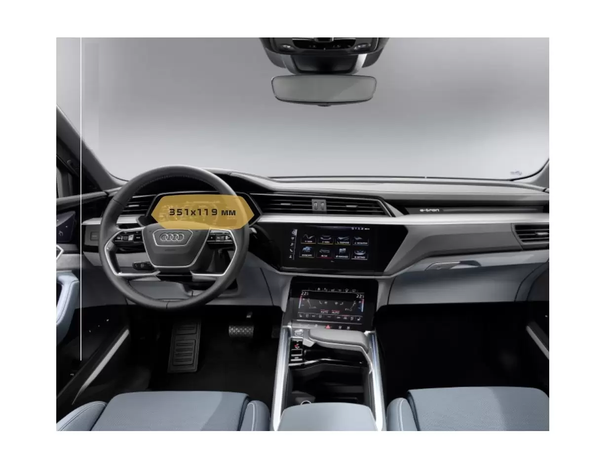 Audi E-tron GT (RS) 2021 - Present Digital Speedometer 12,3" ExtraShield Screeen Protector