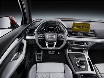 Audi Q5 II (FY) Pre-facelift 2016 - 2019 Multimedia MMI 7" Vetro Protettivo HD trasparente di navigazione Protezione