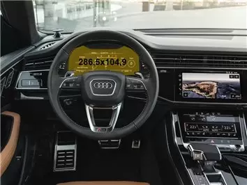 Audi Q7 II (4M) Facelift 2019- Present Digital Speedometer Audi Virtual Cockpit 12,3" 286,5?104,9 ?? ExtraShield Screeen Protect