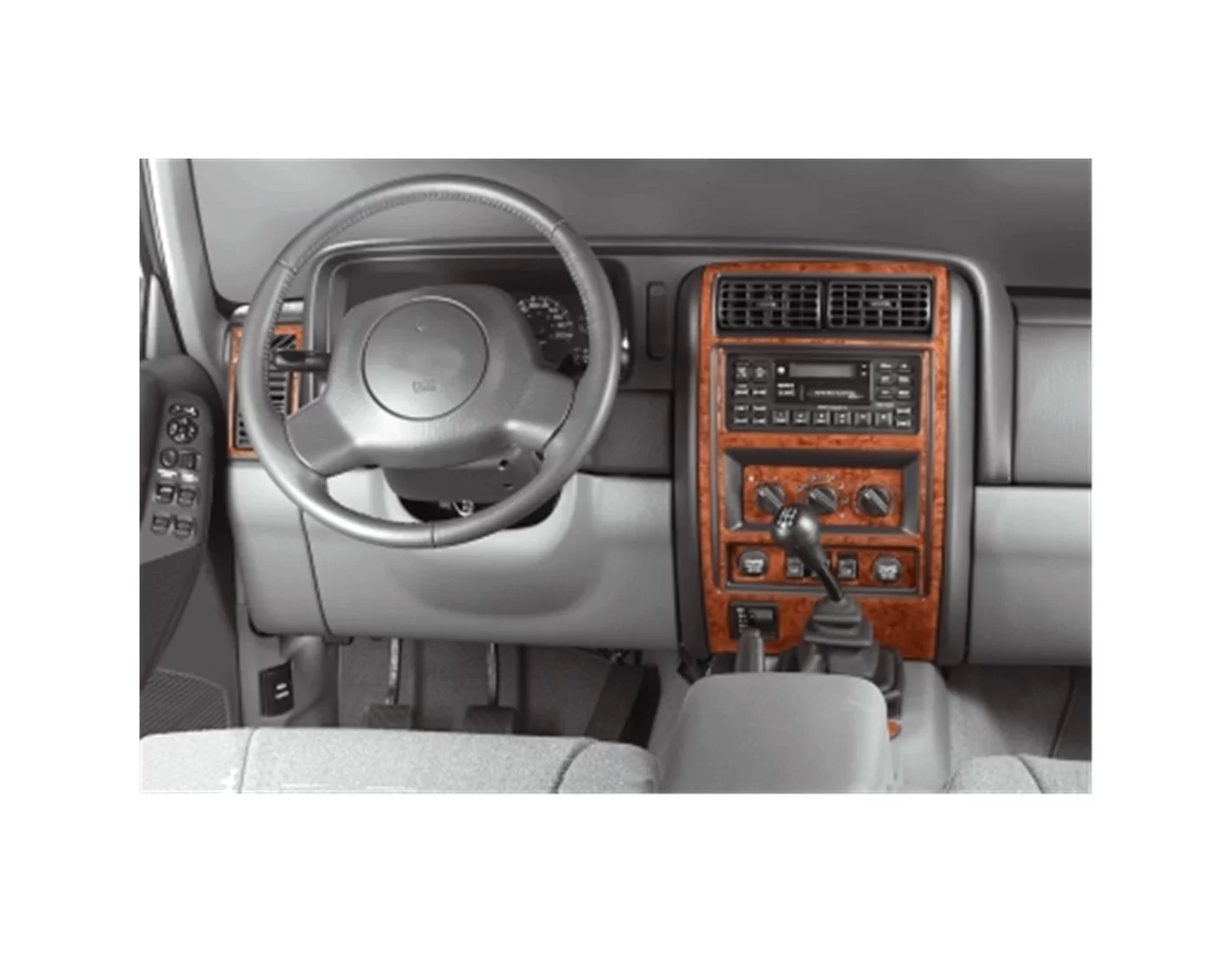 Chrysler Cherokee 04.1997 Kit Rivestimento Cruscotto all'interno del veicolo Cruscotti personalizzati 9-Decori