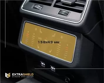 Audi Q7 II (4M) Facelift 2019- Present Rear climate control DisplayschutzGlass Kratzfest Anti-Fingerprint Transparent - 1