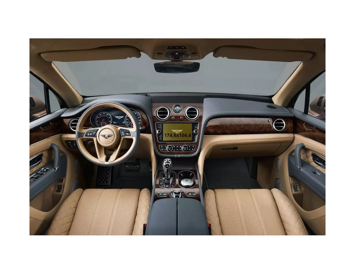 Bentley Continental GT 2012 - 2017 Multimedia 8" ExtraShield Screeen Protector