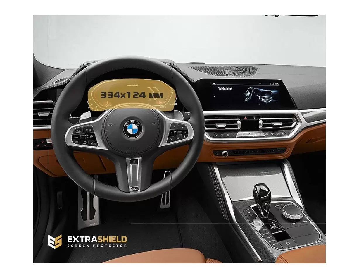 BMW 4 Series (F32) 2017 - 2020 Multimedia NBT 8,8" Protection d'écran Résiste aux rayures HD transparent - 1 - habillage decor d